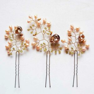 forcina nuziale perle rosa