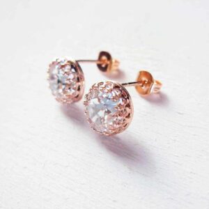 orecchini oro rosa cristalli