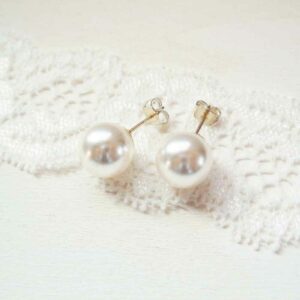 orecchini argento perle bianche