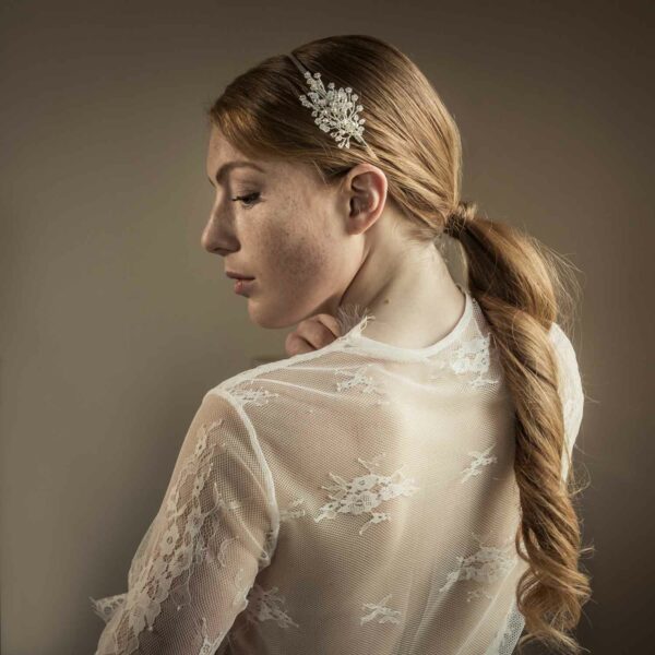 cerchietto sposa cristalli bianco