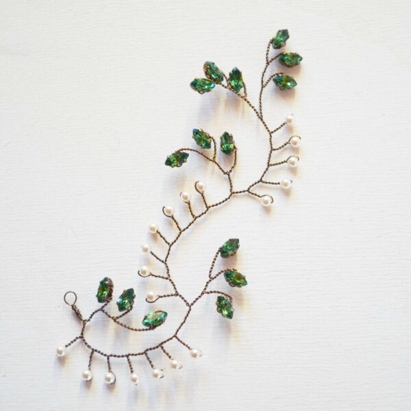 LBL_cap_033_accessoriocapelli_hairaccessory_labottegaliventina_01 tralcio cristalli verde erinite