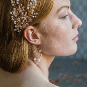 orecchini sposa oro rosa