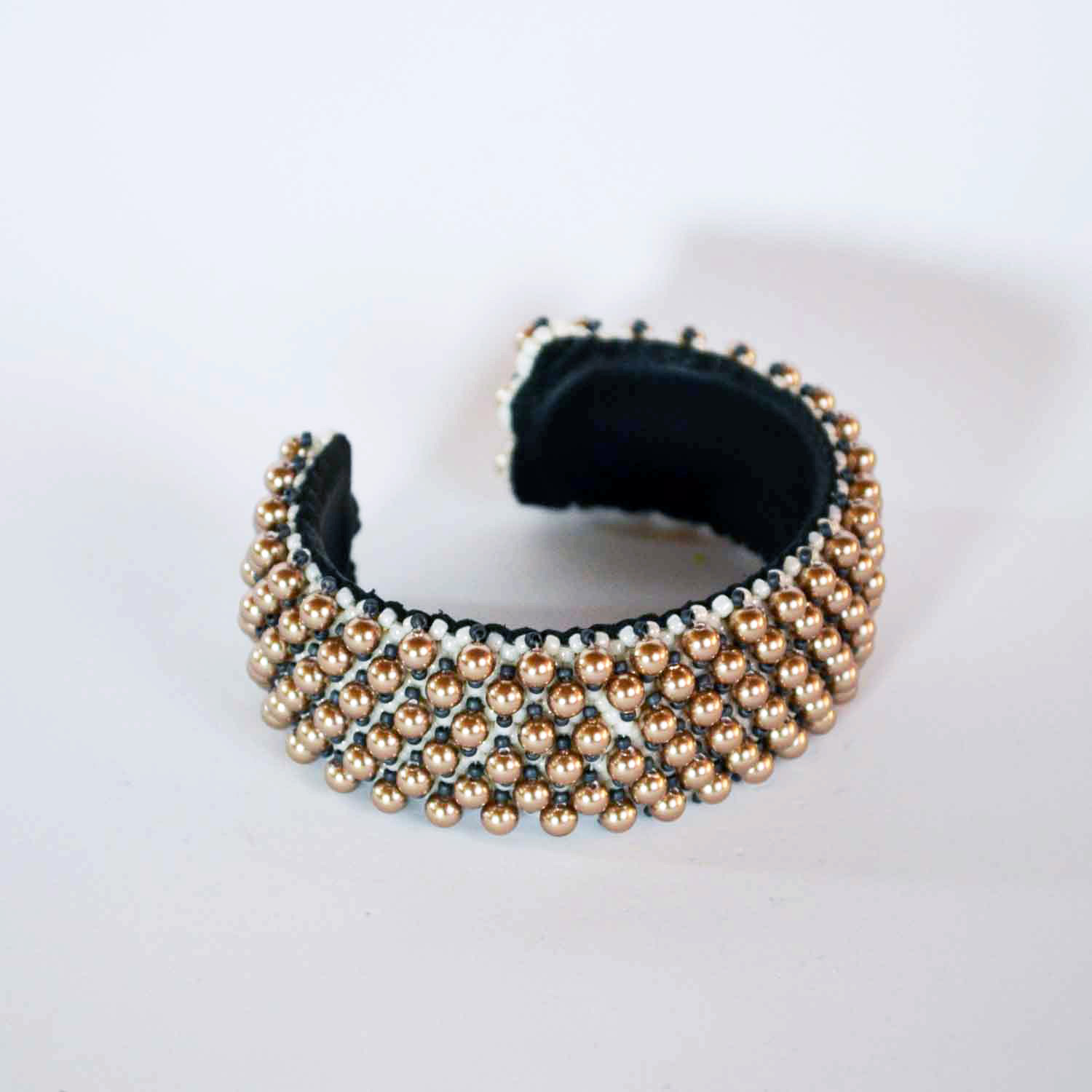 Bracciale di perle Art Déco anni '20, bracciale di perle finte blu