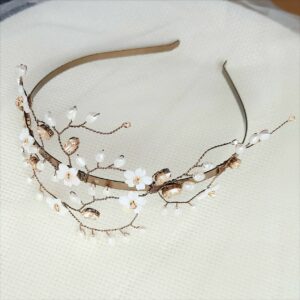 cerchietto fiori in madreperla