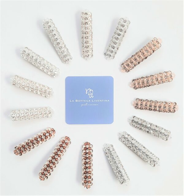 molletta ricamata cristalli e perline