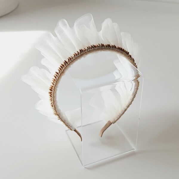 cerchietto corona di tulle