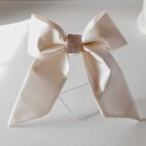 fiocco per capelli rosa cipria