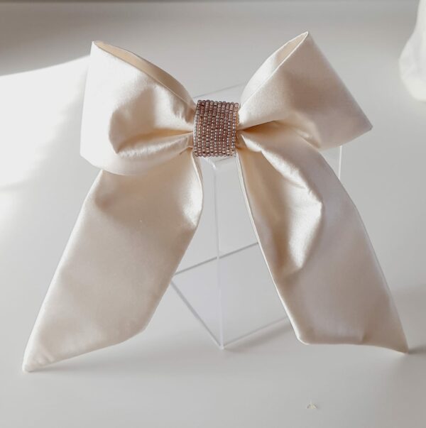 fiocco per capelli rosa cipria