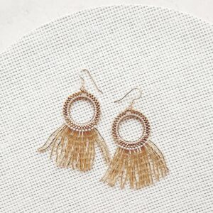 orecchini oro con frange