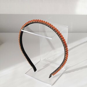 cerchietto con cristalli arancione mandarino