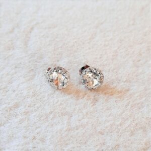 stud earrings with crystals