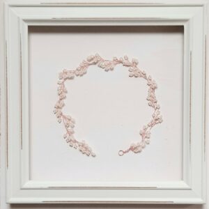 tralcio rosa con perline