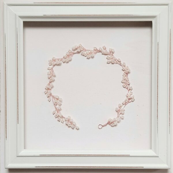 tralcio rosa con perline