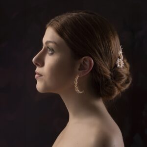 orecchini cerchio micro perle