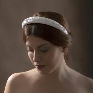 cerchietto ricamato stelle cristalli