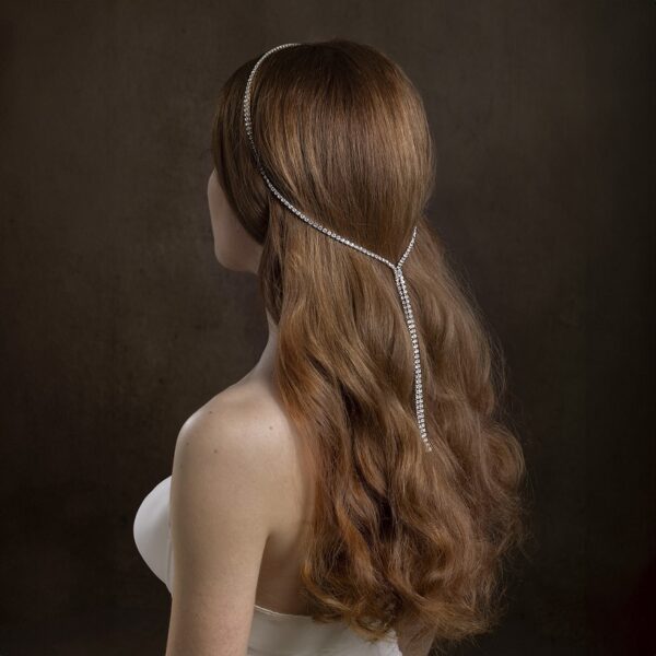 cerchietto con catena strass