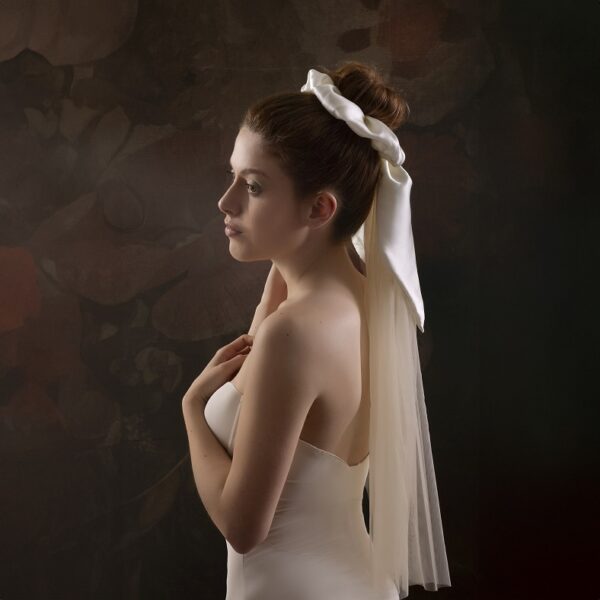 scrunchie sposa con velo