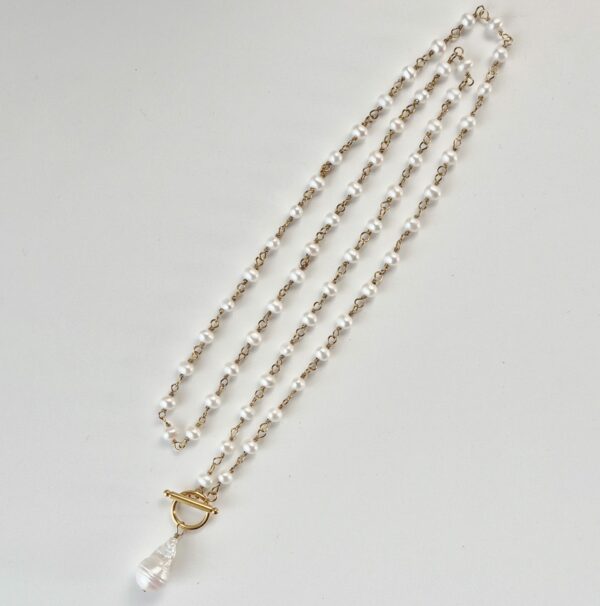 collana lunga perla barocca